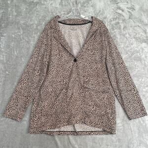 Cuddl Duds Lightweight Comfort Blazer w/Patch Pockets Womens Large A391574 Dot